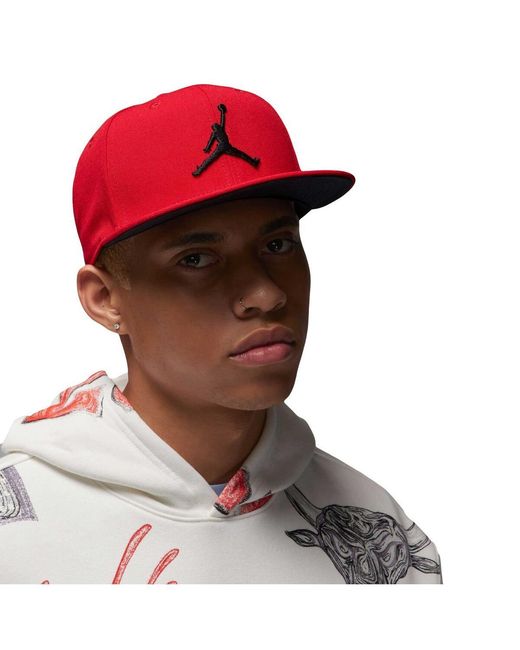 Nike Red Pro Jumpman Snapback Hat for men