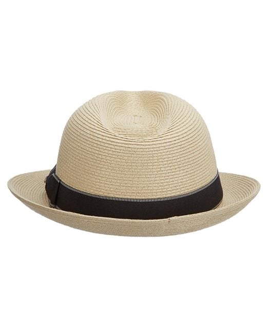 Scala Natural Fine Paper Braid Fedora Hat for men