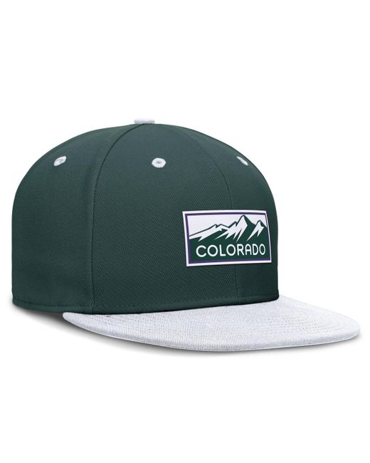 Nike Green/white Colorado Rockies City Connect Patch Performance Fitted Hat for men