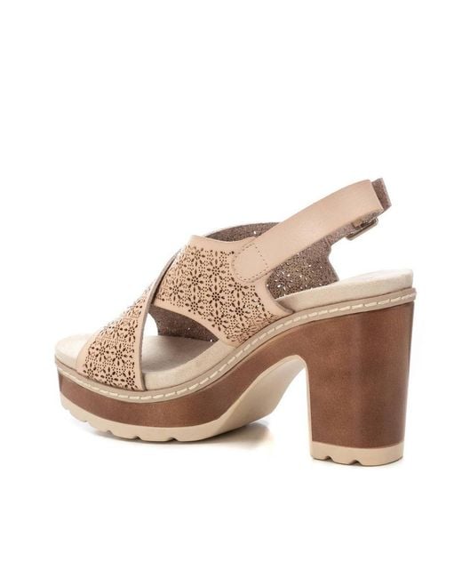 Xti Natural Heeled Sandals By