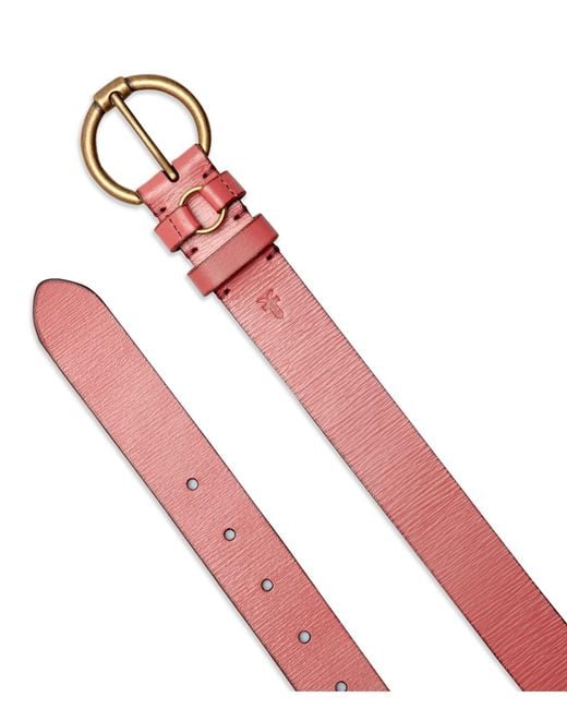 Frye Pink Ring Keeper Belt