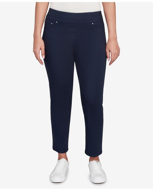Ruby Rd Blue Petite Soft Denim Faux Pocket Pants