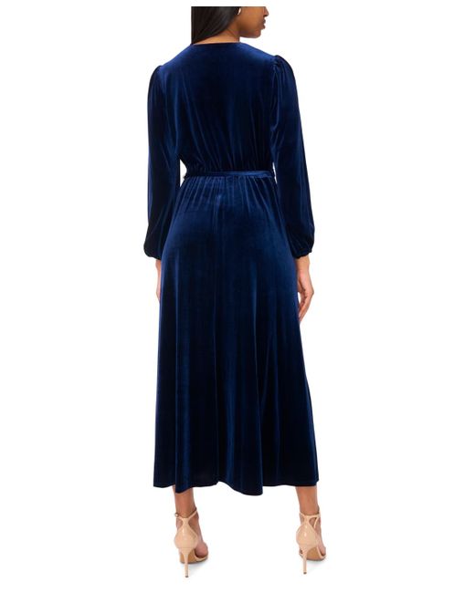 blue velvet dress macys Women's Blue Gown Velvet Dresses