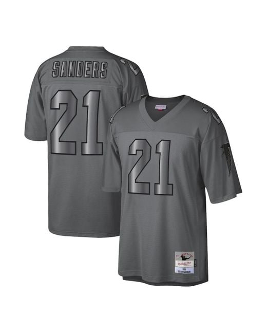 Mitchell & Ness Synthetic Deion Sanders Charcoal Atlanta Falcons 1992
