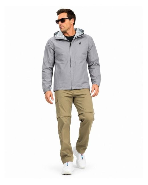 Spyder Blue Cloudy Day Rain Jacket
