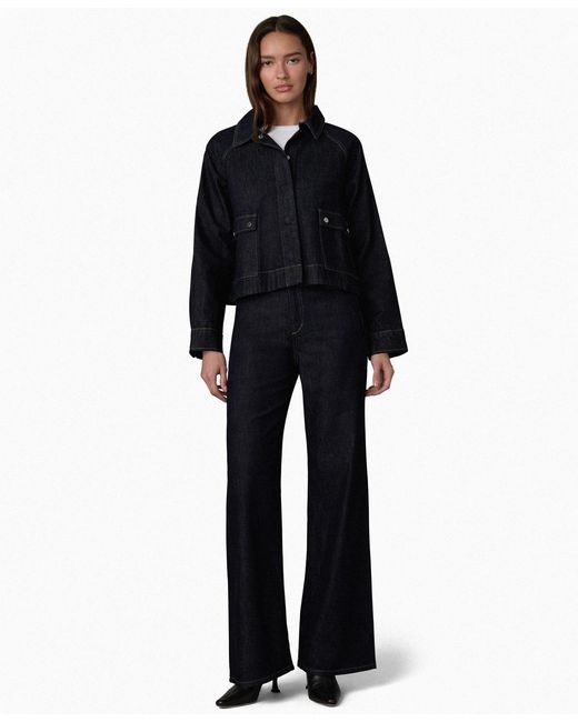 Joe's Jeans Black Collared Patch Pocket Swing Jacket