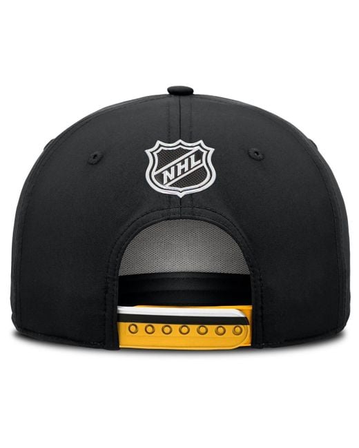 Fanatics Black Pittsburgh Penguins 2025 Nhl Draft Authentic Pro On-stage Podium A-frame Adjustable Hat for men