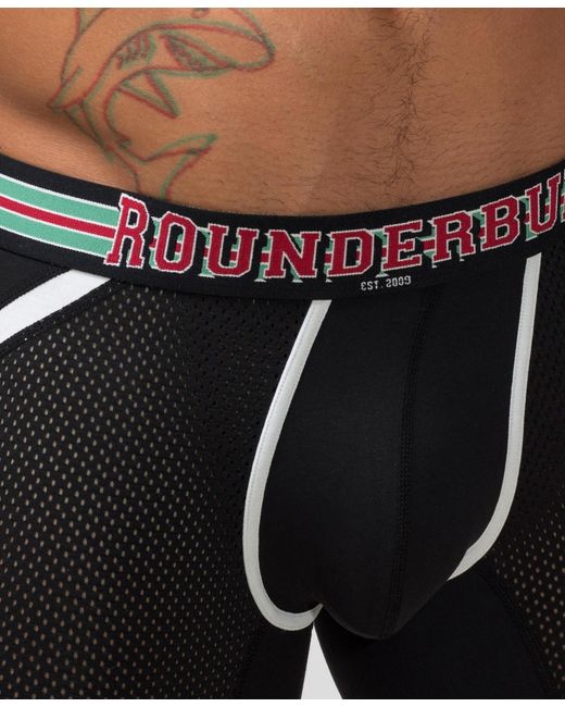Rounderbum Black Varsity Anatomic Boxer Brief for men