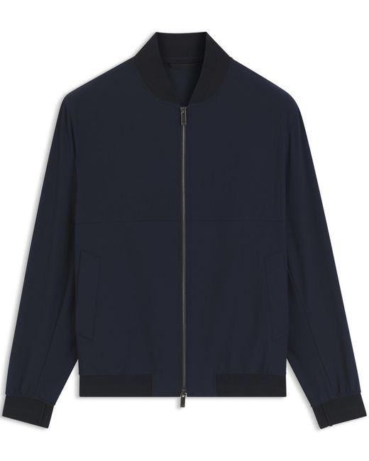 Boss Blue Boss By Micro-patterned Stretch Slim-fit Jacket for men