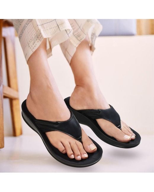 AEROTHOTIC Black Algiz Comfortable Sandal