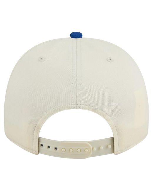 KTZ Blue Cream/royal Kentucky Wildcats Vintage Chainstitch 9fifty A-frame Snapback Hat for men