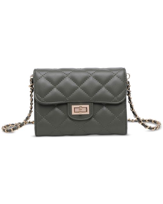 Urban Expressions Leather Wendy Quilted Crossbody in Olive (Green) | Lyst