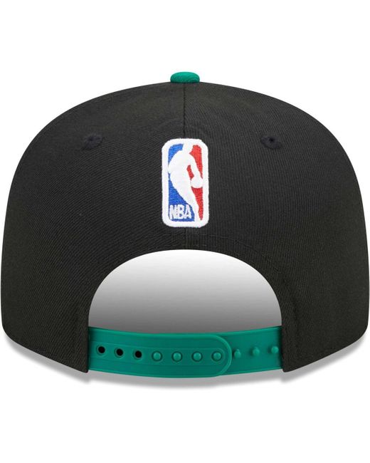 KTZ Black/green Boston Celtics Jersey Hook Statement Edition 9fifty Snapback Hat for men