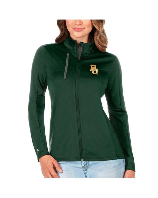 Antigua Green/graphite Baylor Bears Generation Full-zip Jacket