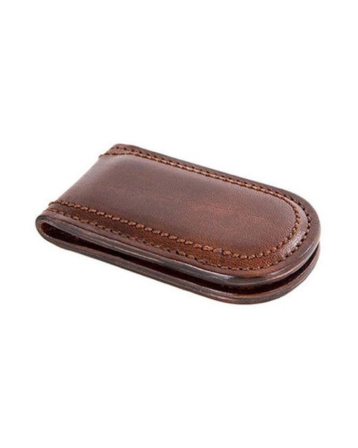 Bosca Brown Dolce Leather Money Clip for men
