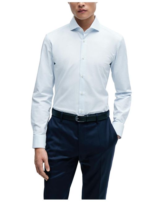 Boss Blue Boss H-hank Spread Long Sleeve Shirt for men