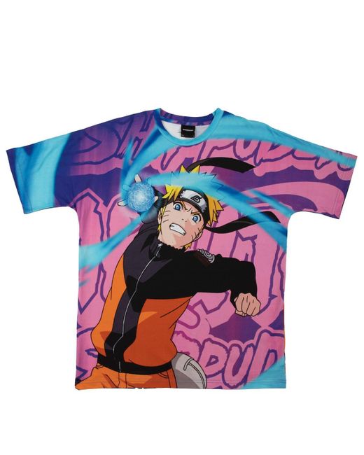 Dumbgood Pink And Naruto Big Print Graphic T-shirt