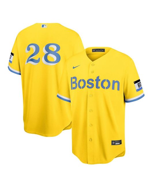 Nike Yellow J.d. Martinez Boston Red Sox City Connect Replica Player Jersey for men