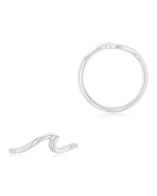 Roxy White Waterproof Yellow Wave Ring