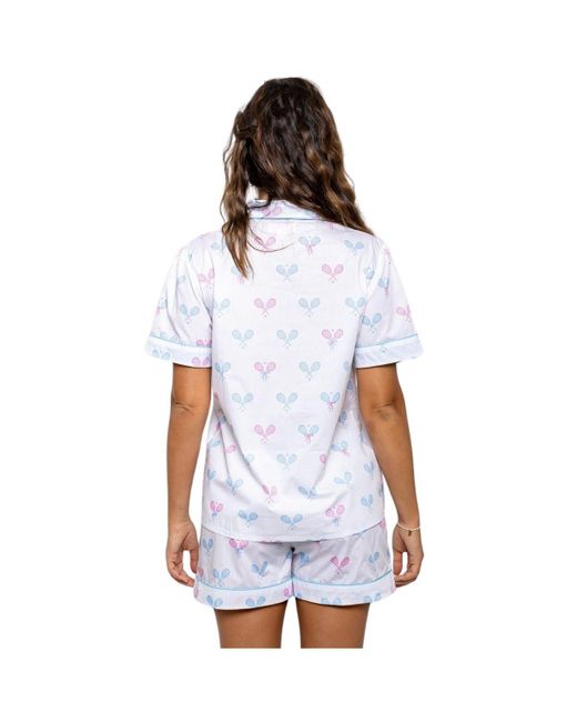 Sant And Abel White Tennis Short Pj Set
