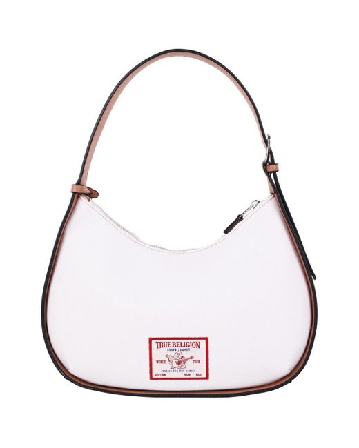 True Religion White Horseshoe Pocket Medium Hobo