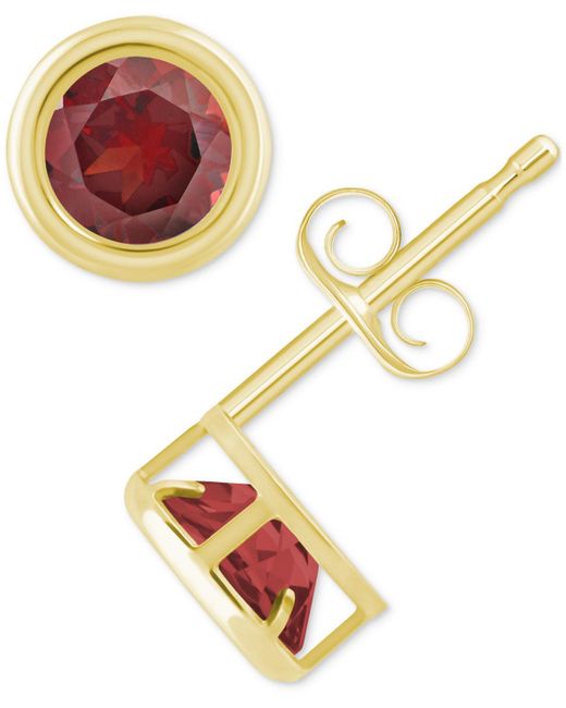Macy's Metallic Lab-created Opal Bezel Stud Earrings (1-1/5 Ct. T.w.