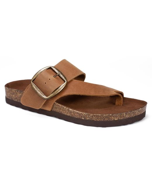 White Mountain Harley Footbed Sandals in Brown Lyst