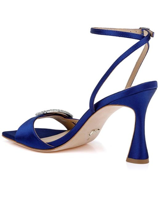 Badgley Mischka Blue Judith Square Toe Evening Sandals