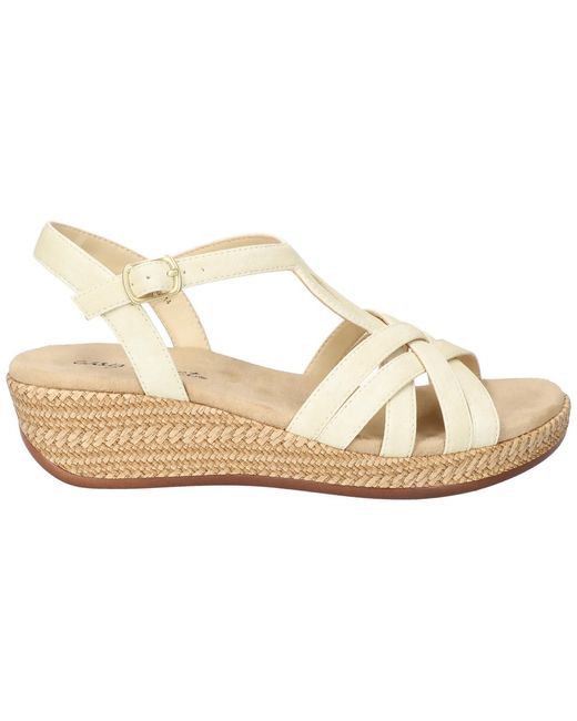 Easy Street Metallic Lua Wedge Heel Sandals