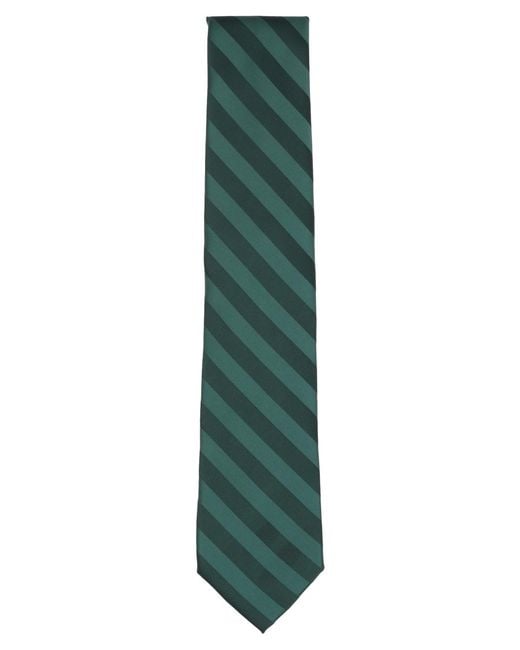 Perry Ellis Green Satin Stripe Solid Tie for men
