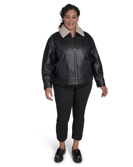 Levi's Black Plus Size Long Sleeves Bomber Jacket