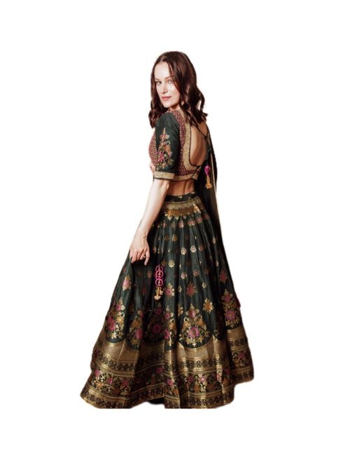 Ras Multicolor Green Adorned Lehenga Choli Set