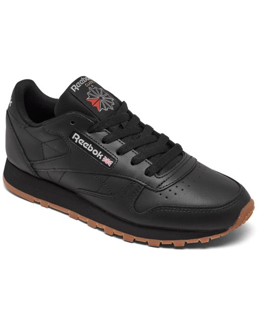 Reebok Black Classic Leather Casual Sneakers From Finish Line