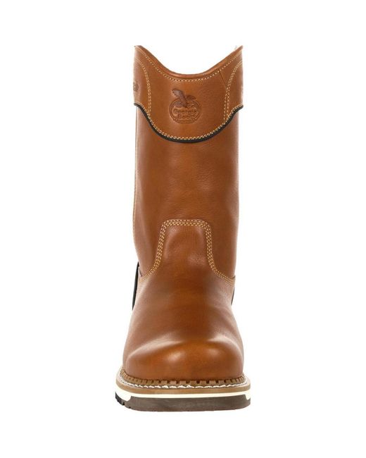 Georgia Boot Brown Amp Lt Wedge Pull On Work Boot