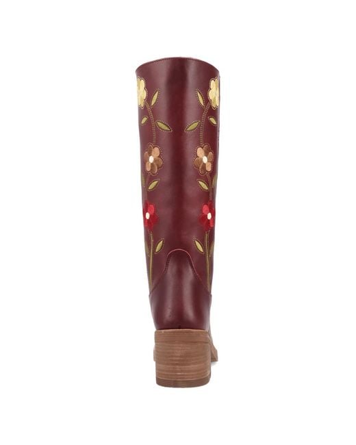 Dingo Red Bloom Leather Boot