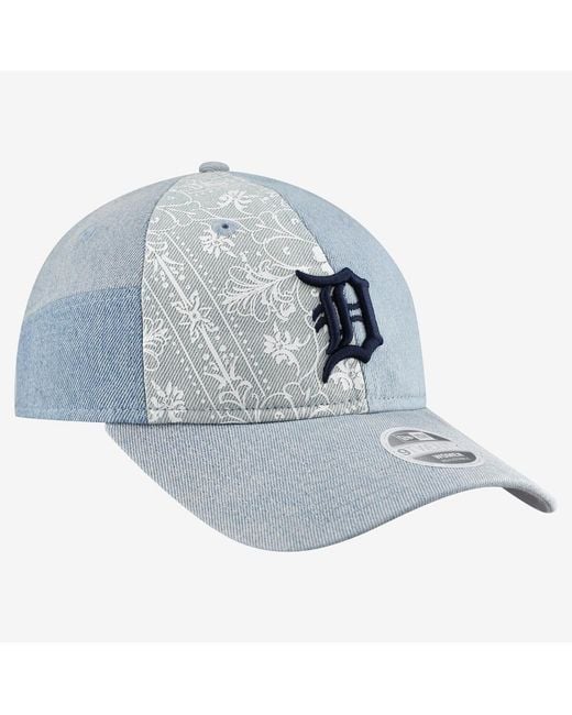 KTZ Blue Detroit Tigers Patchwork 9twenty Adjustable Hat
