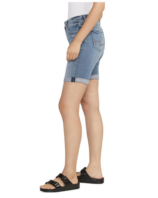 Silver Jeans Co. Blue Elyse Mid-rise Denim Bermuda Shorts