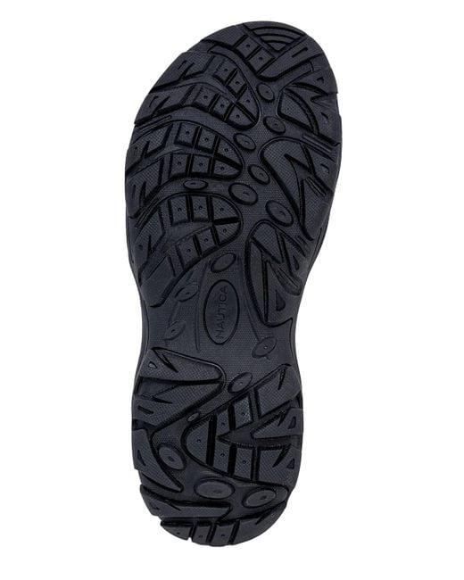Nautica Black Bulty Round Toe Strappy Sandals for men