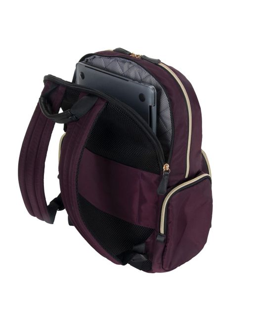 Cole Reaction Sophie Silky Nylon 15" Laptop & Tablet Antitheft Rfid Backpack in Black