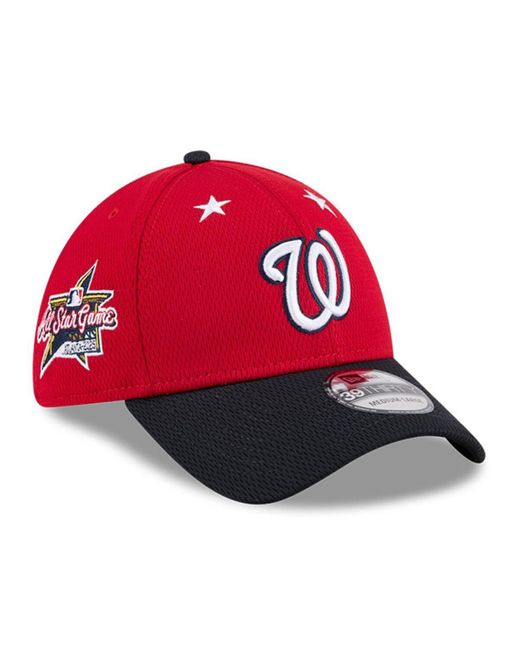 KTZ Red/navy Washington Nationals 2025 Mlb All-star Game 39thirty Flex Hat for men
