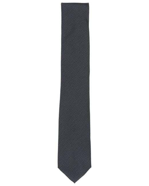 Alfani Gray Dune Herringbone-pattern Tie for men