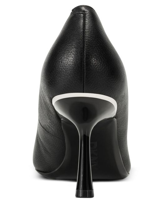DKNY Black Nella Evening Mid Pump With Logo