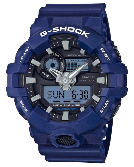 G-Shock Analog-digital Blue Resin Strap Watch 54mm Ga700-2a for men