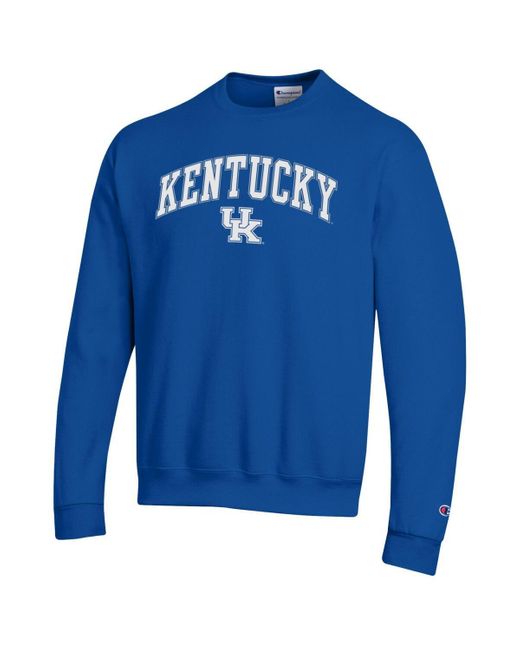 Champion Blue Â Kentucky Wildcats Arch Over Logo Pullover Sweatshirt for men