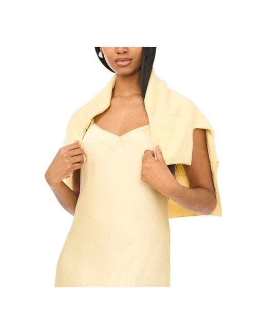 msk metallic dress MSK Metallic Chiffon Sheath Dress
