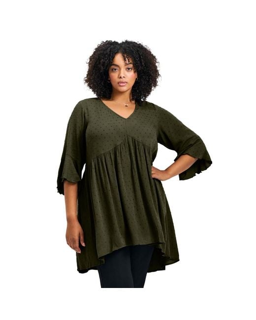 Avenue Green Veronica Dobby Tunic