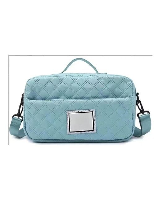 Batfox Blue Three-dimensional Diamond Patterned Small Square Tote