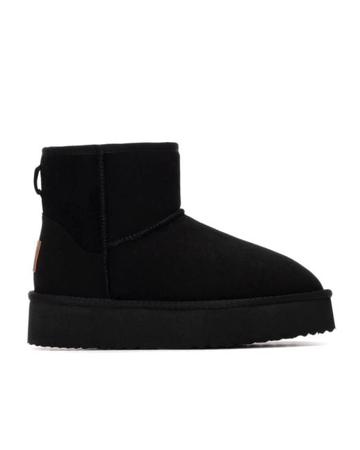 Xti Black Winter Suede Booties By