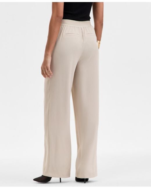 INC International Concepts Natural Straight-leg Pull-on Pants