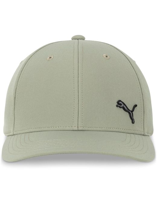 PUMA Green Alloy Solid Color Cat Logo Stretch Fit Cap for men